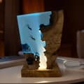Miniatyrbild 7 av 7: NATTLAMPA Dykare UNDERVATTEN Dekorativ TRÄ + EPOXIHARTS