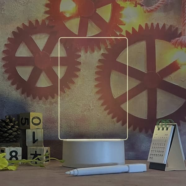 3D LED LAMPE DEKORATIV TIL TEGNING, SKRIVNING OG BESKEDER PLEXI GAVE