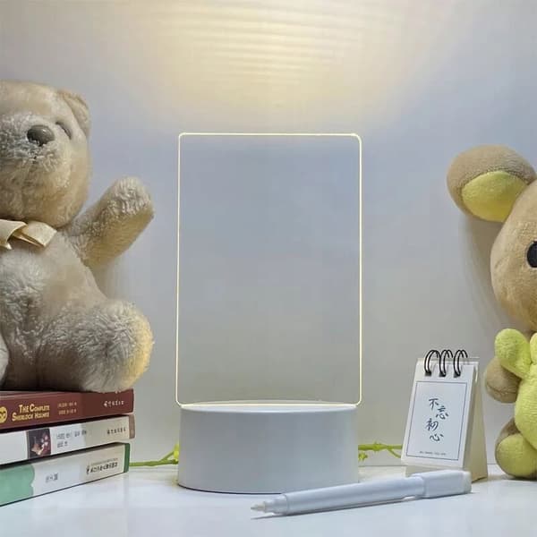 3D LED LAMPE DEKORATIV TIL TEGNING, SKRIVNING OG BESKEDER PLEXI GAVE