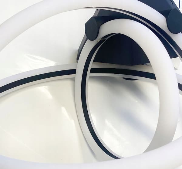 RINGLOFTSLAMPE LOFTSLAMPE cirkellysekrone LED FJERNBETJENING