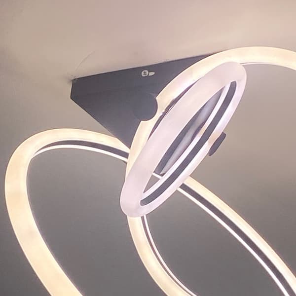 RINGLOFTSLAMPE LOFTSLAMPE cirkellysekrone LED FJERNBETJENING