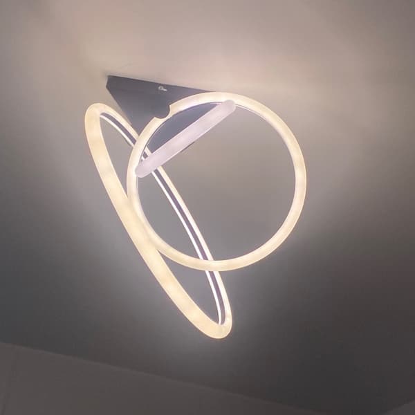 RINGLOFTSLAMPE LOFTSLAMPE cirkellysekrone LED FJERNBETJENING