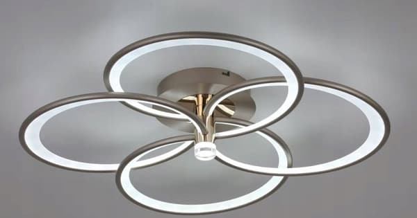 RING HÆNGELAMPE LOFT CIRKLÆR LED FJERNBETJENING 3 FARVER GULD