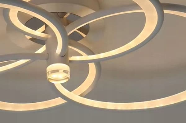 RING HÆNGELAMPE LOFT CIRKLÆR LED FJERNBETJENING 3 FARVER GULD