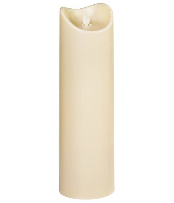Dehner dekorativ lampa - 4369062 - Uteljus med LED-belysning 9 cm, höjd 30 cm, krämplast