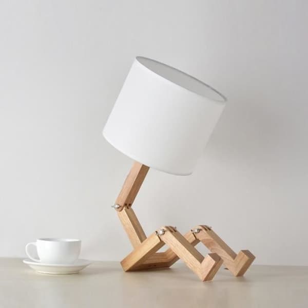 Yoki skrivbordslampa i trä E27 230V
