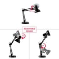 Miniatyrbild 3 av 4: LED skrivbordslampa svart bordslampa retrodesign metall orienterbar &amp; vridbar