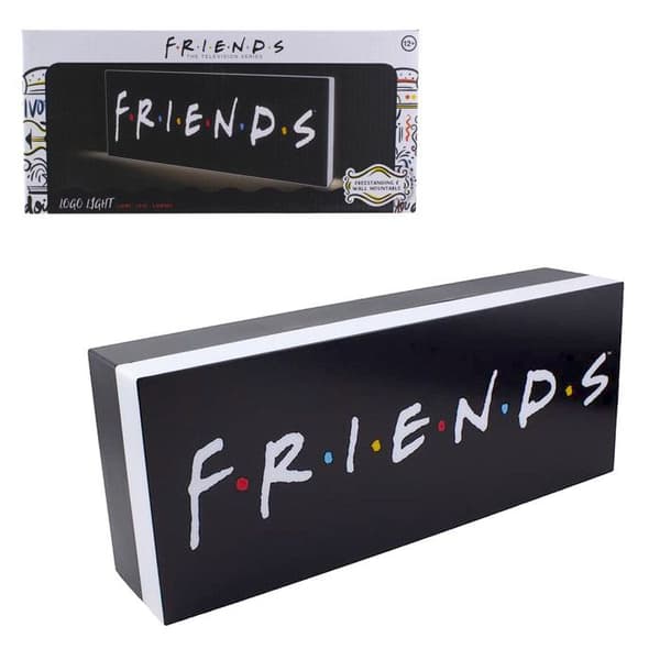 Friends Logo Light Lamp - PALADONE - Svart, Vit - USB Uppladdningsbar - LED - Modern - Design