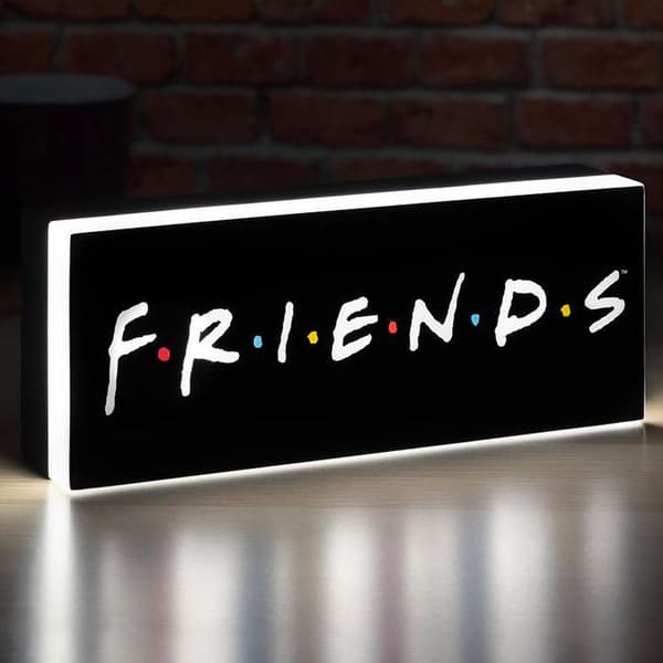 Friends Logo Light Lamp - PALADONE - Svart, Vit - USB Uppladdningsbar - LED - Modern - Design