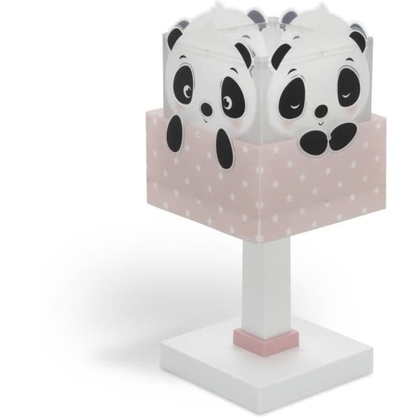 Dalber - Sänglampa för barn - Panda - Pandamotiv, L 15 cm, H 30 cm, Rosa