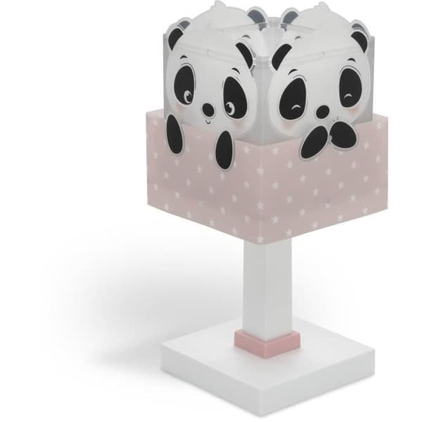 Dalber - Sänglampa för barn - Panda - Pandamotiv, L 15 cm, H 30 cm, Rosa