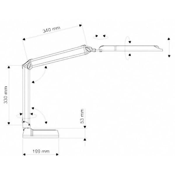 Skrivbordslampa - MAUL - MAULatlantic - LED - 9 W - Silver - Samtida design