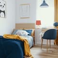 Miniatyrbild 5 av 6: Relaxdays sänglampa, nattlampa för barnrum, sockel E14, rund lampskärm, 40 cm höjd, grå