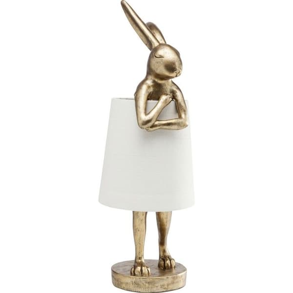 Lampe Animal kanin 68 cm guldfärgad och beige Kare Design