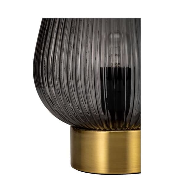 Bordslampa Pauleen Crystal Gloom E27 - rökt glas/mässing - 40W/230V
