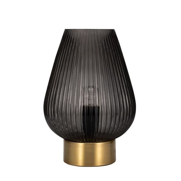 Bordslampa Pauleen Crystal Gloom E27 - rökt glas/mässing - 40W/230V