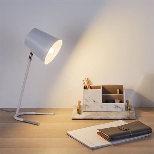 TRUE ALLY-Bordslampa Metall 43,5cm vit silver Pauleen H 44cm / D 22cm / Ø 13cm Vit