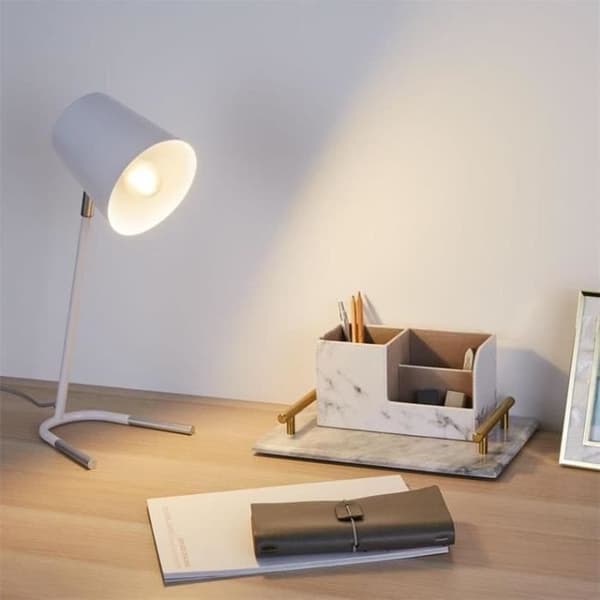 TRUE ALLY-Bordslampa Metall 43,5cm vit silver Pauleen H 44cm / D 22cm / Ø 13cm Vit