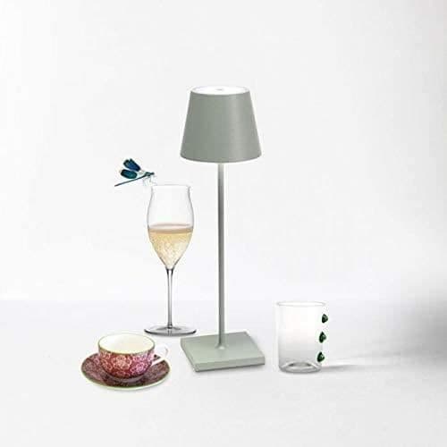Zafferano Poldina - sladdlös skrivbordslampa, uppladdningsbar nattlampa, uppladdningsbar bordslampa, högt skydd