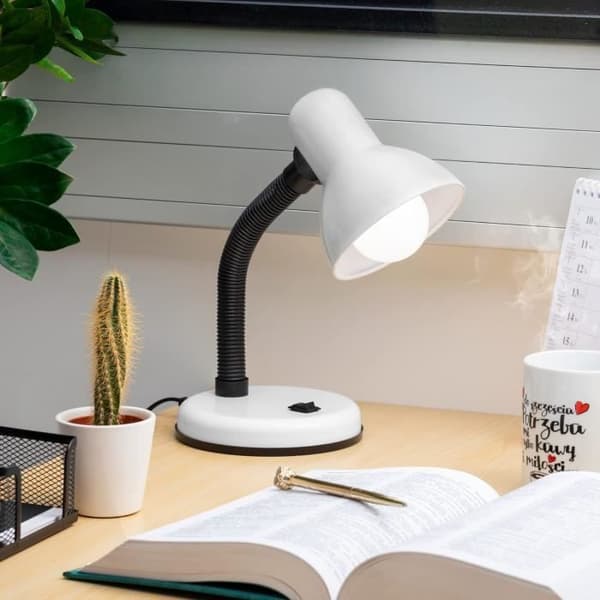 Skrivbordslampa - VIRONE - FUPI - 40W - E27 - Stål och Plast - Justerbar riktning
