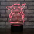 Miniatyrbild 3 av 4: Wolobox bordslampa LED-lampa The Child Baby Yoda byter färg USB-ljus Plastnatt och dekoration