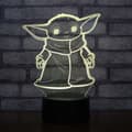 Miniatyrbild 2 av 4: Wolobox bordslampa LED-lampa The Child Baby Yoda byter färg USB-ljus Plastnatt och dekoration