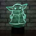 Miniatyrbild 1 av 4: Wolobox bordslampa LED-lampa The Child Baby Yoda byter färg USB-ljus Plastnatt och dekoration