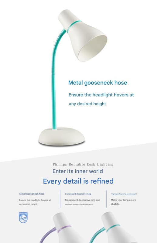 Philips LED-bordlampe med øjenbeskyttelse, til læsning og lektier derhjemme!