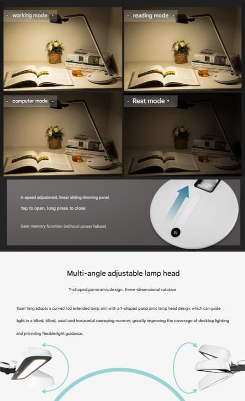 Philips Xuanyang LED-skrivbordslampa med ögonskydd, det bästa valet för studenters sovrum, kontor, studier och läsning
