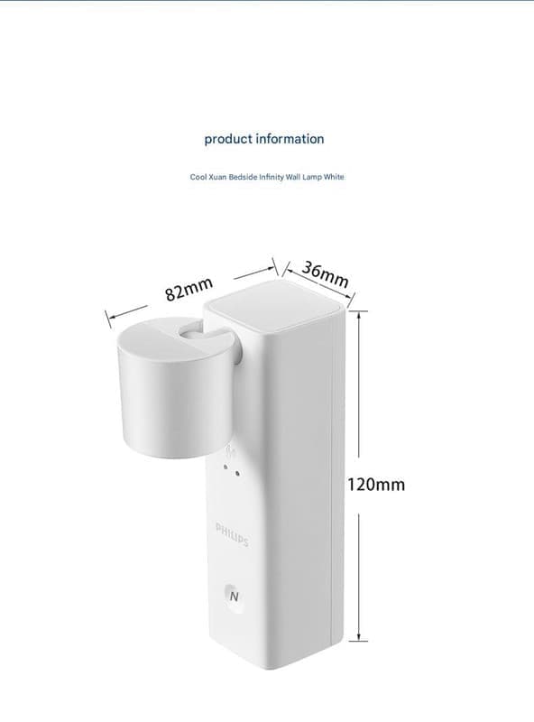 Philips LED-sänglampa, uppladdningsbar läsvägglampa, Coolxuan multifunktionslampa