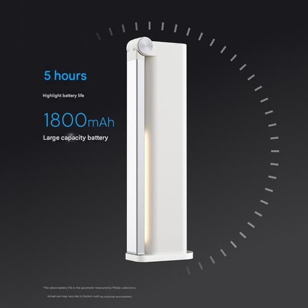 Philips foldbar bærbar skrivebordslampe, genopladelig og indbygget LED-øjenbeskyttelseslampe
