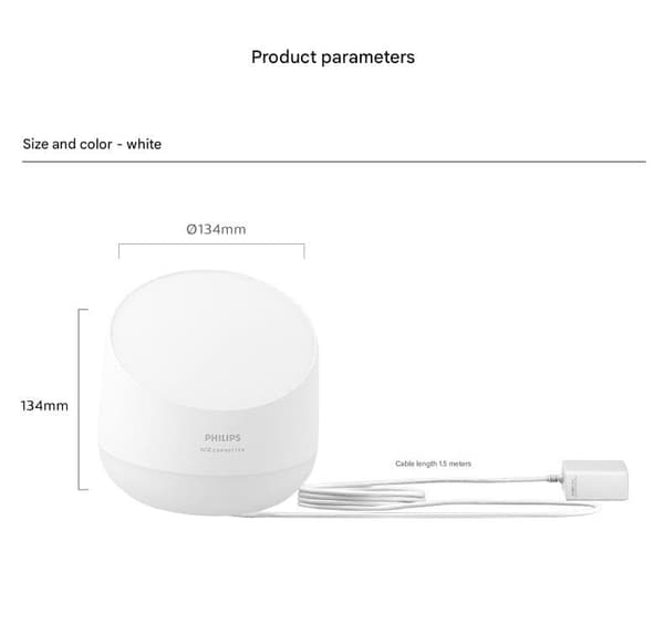 Philips Wiz sänglampa, kreativ smart bordslampa för sovrummet som förändrar färg och stämning,