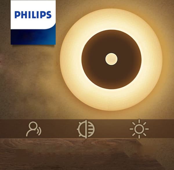 Philips LED-nattlampa för sovrummet sänglampa babylampa människokroppssensorlampa kökslampa alternativ röststyrd lampa