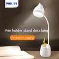 Miniatyrbillede 2 af 5: Philips Skrivebordslampe LED Øjenbeskyttelse Speciel Studerende Sovesal Studie Lektielampe Genopladelig Sengelampe