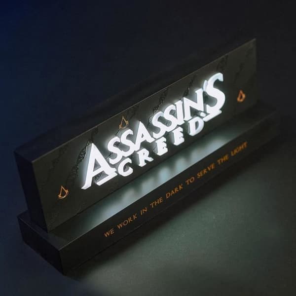Assassin's Creed Logotyp LED-lampa 22 cm - Neamedia Icons Lghtac - Svart - Inomhus