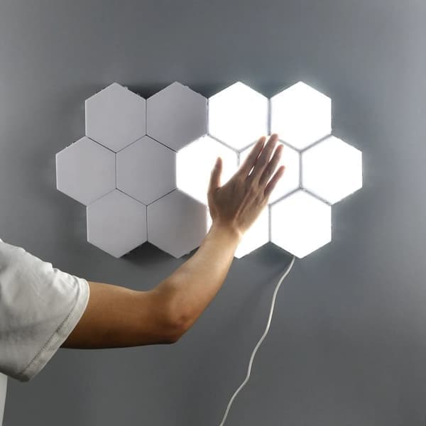 OBOSOE Hexagon LED-Vägglampa, 6 Moduler, RGB med App- och Musiksynk
