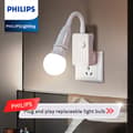 Miniatyrbillede 5 af 5: Philips LED-pære til husholdningsbrug med kontakt, superlysstærk og energibesparende væglampe