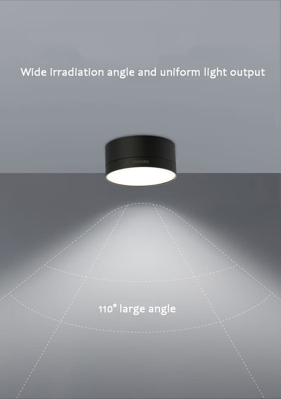 Philips utanpåliggande downlight tak rund vardagsrum bakgrund sovrum entré korridor gång LED taklampa spotlight