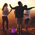 Miniatyrbild 3 av 6: Trådlös Bluetooth-högtalarlampa - LUMISKY - MINI MAY PLAY - H23 cm - Dimbar vit och flerfärgad LED