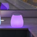 Miniatyrbild 2 av 6: Trådlös Bluetooth-högtalarlampa - LUMISKY - MINI MAY PLAY - H23 cm - Dimbar vit och flerfärgad LED