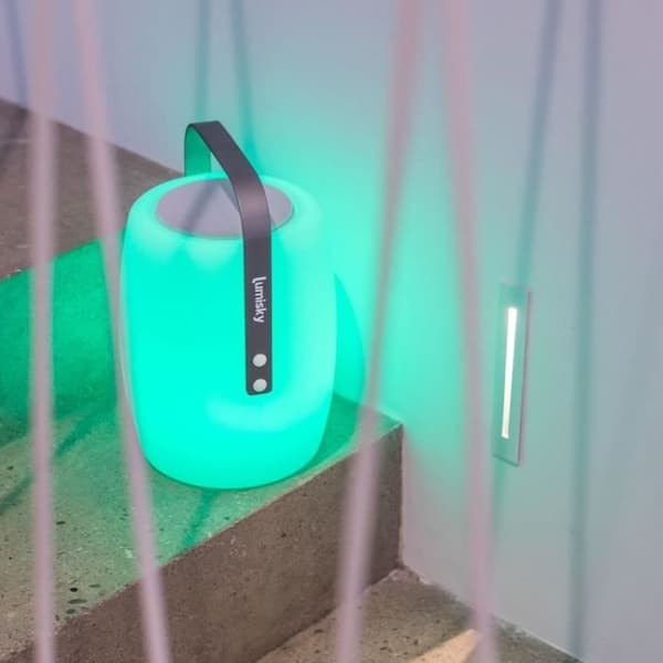 Trådlös Bluetooth-högtalarlampa - LUMISKY - LUCY PLAY - H31 cm - Dimbar vit och flerfärgad LED
