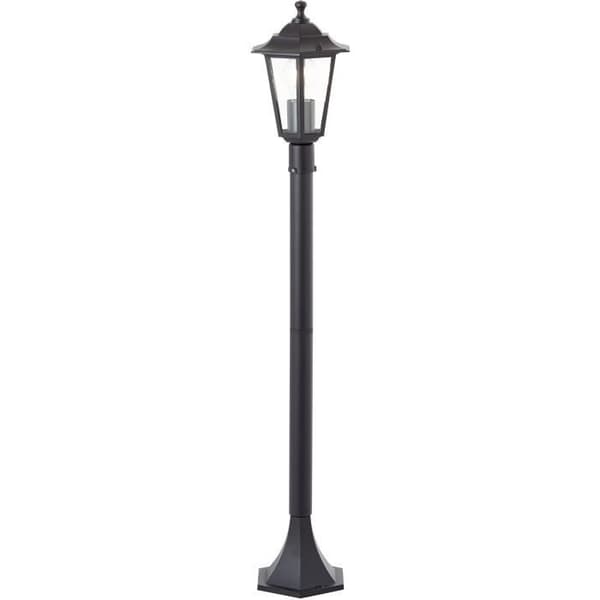 Udendørs pullert - BRILLIANT - CARLEEN - sort - metal/glas - E27 maks. 60W - IP44