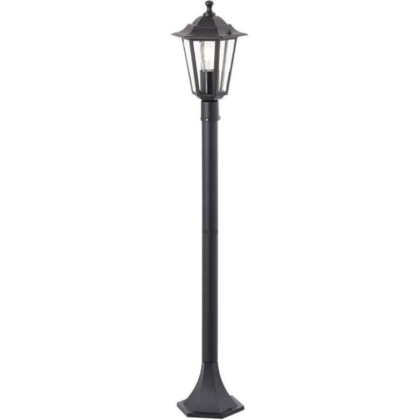 Udendørs pullert - BRILLIANT - CARLEEN - sort - metal/glas - E27 maks. 60W - IP44