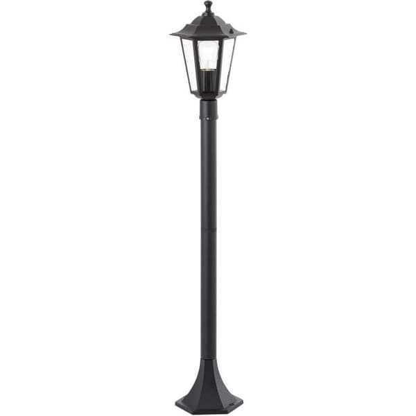 Udendørs pullert - BRILLIANT - CARLEEN - sort - metal/glas - E27 maks. 60W - IP44