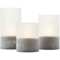 Miniatyrbild 6 av 6: Lot 3 BRILLIANT CANDLE LED-bordslampor - 2500K - Plast och glas - Grå och mattvit