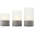 Miniatyrbild 1 av 6: Lot 3 BRILLIANT CANDLE LED-bordslampor - 2500K - Plast och glas - Grå och mattvit