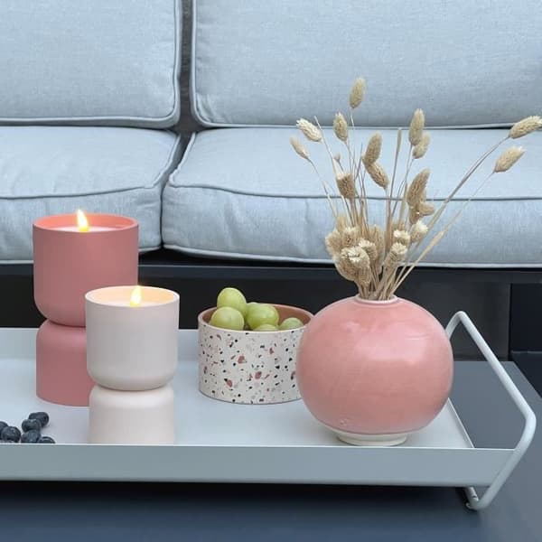 Utomhusbordslampa - BRILLIANT - LOVERE - Ljusformad - Plast - 3 W - Terrakotta