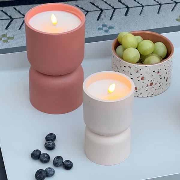 Utomhusbordslampa - BRILLIANT - LOVERE - Ljusformad - Plast - 3 W - Terrakotta