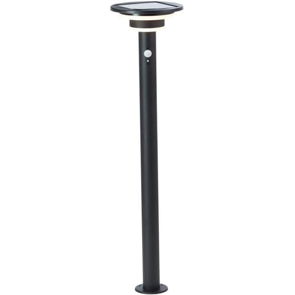 Utomhusstolpe - BRILLIANT - GARVINA - LED och solcell - Rörelsedetektor - Rostfritt stål och plast - 4 W - Svart