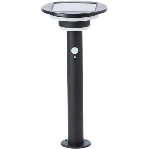 Utomhuspollare - BRILLIANT - GARVINA - LED och solcell - Rörelsedetektor - Rostfritt stål och plast - 4 W - Svart